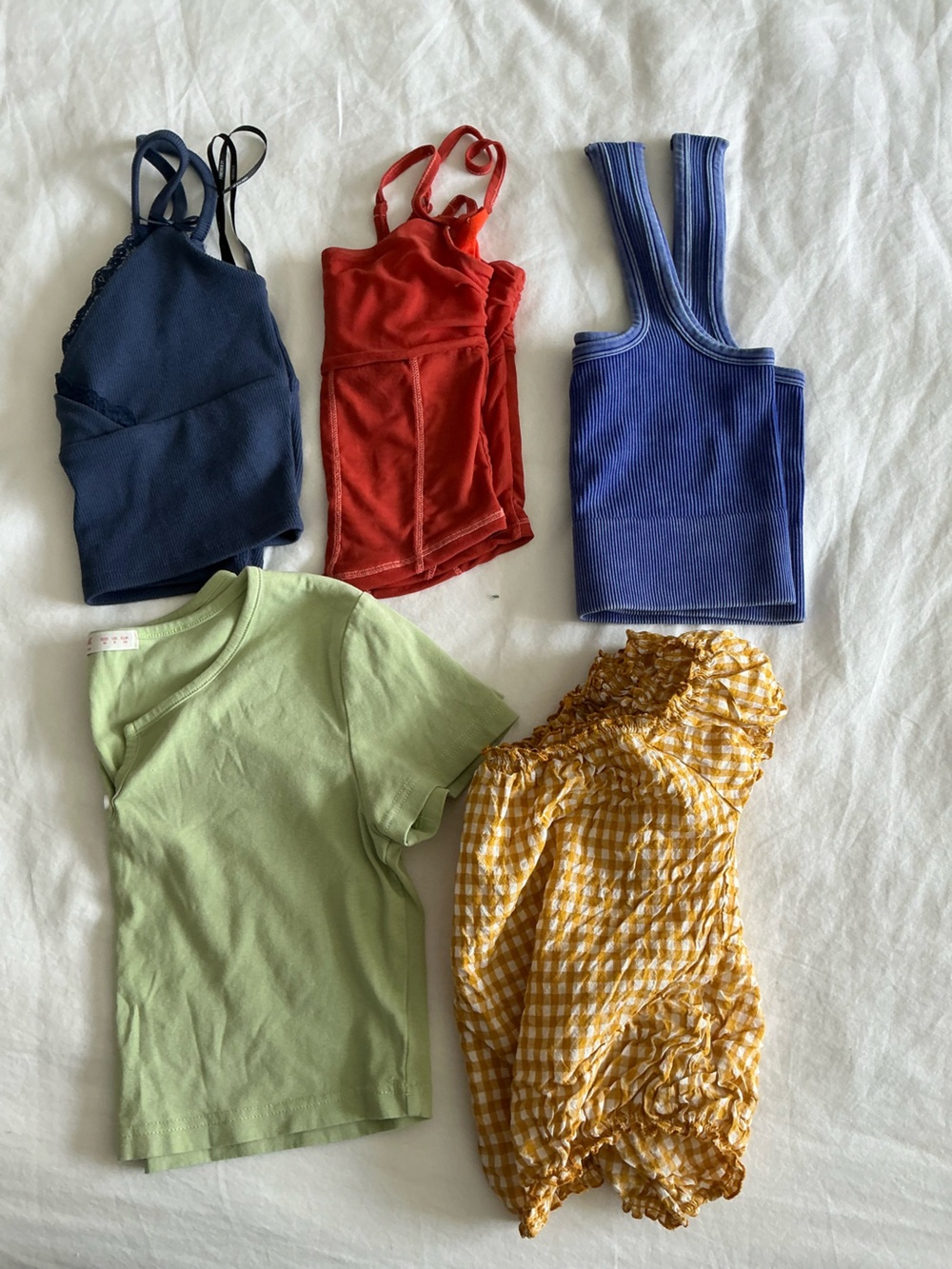 Bundle of Assorted Cropped Tank Tops Tees x 5 XS-M - Picture 13 of 13